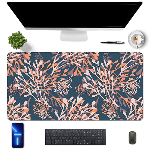 MAYCARI Schreibtischunterlage 80x40 cm PU Leder Rutschfeste Schreibtischmatte Office Mauspad Große Unterlagenmatte für Laptop Personalisierter Tischunterlage von MAYCARI