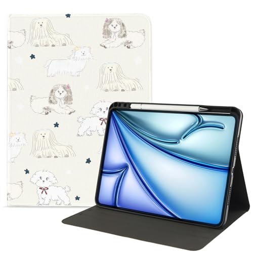 MAYCARI Schutzhülle für iPad 27,7 cm (11 Zoll) (27,7 cm) (11 Zoll), weiche Seide, Stifthalter und automatische Sleep/Wake-Funktion, iPad-Hülle, Blau, ästhetisches Design von MAYCARI