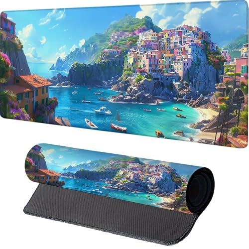 Farbe Mauspad, Jesus Gaming Mousepad XXL 1000x500x3mm, Schreibtischunterlage mit rutschfeste Gummibasis, Mouse Pad Verbessert Präzision und Geschwindigkeit, ür Pc Gaming Zubehör, Geschenke M-4780 von MAYINGOU