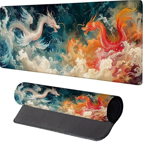 Landschaft Mauspad, Berg Gaming Mousepad XXL 700x300x3mm, Schreibtischunterlage mit rutschfeste Gummibasis, Mouse Pad Verbessert Präzision und Geschwindigkeit, ür Pc Gaming Zubehör, Geschenke W-4507 von MAYINGOU