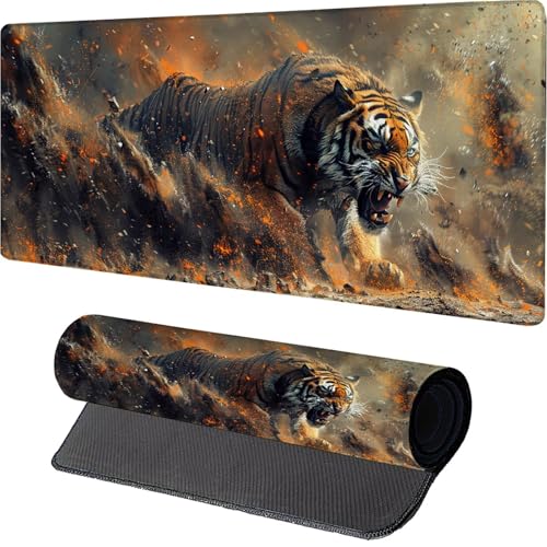 Rot Mauspad, Hund Gaming Mousepad XXL 1000x500x3mm, Schreibtischunterlage mit rutschfeste Gummibasis, Mouse Pad Verbessert Präzision und Geschwindigkeit, ür Pc Gaming Zubehör, Geschenke A-8552 von MAYINGOU