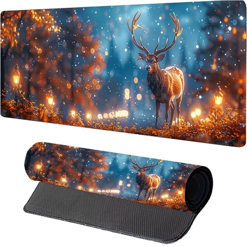 MAYUPEOU Grau Mousepad XXL 1500 x 800mm, REH Gaming Mauspad, Schreibtischunterlage mit Rutschfester Gummibasis, Gaming Mauspad Verbessert Präzision und Geschwindigkei, Mouse Pad für Pc Zubehör M-4465 von MAYUPEOU