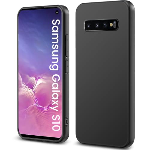 MC WHLZD Hülle für Samsung Galaxy S10 6,4 Zoll, Ultra Dünn Handyhülle Weiche TPU Silikon Stoßfest Kratzfest Schutzhülle Case Kompatibel mit Samsung Galaxy S10, Schwarz von MC WHLZD