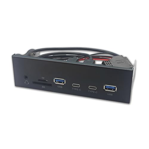 MCAOAL 5.25 Zoll USB3.2 GEN1 Frontplatte Mit 5Gbit / S Fast Geschwindigkeits Datenübertragung 19Pin Zu 2xUSB3.0 2XTYPE C Und Auditory MCAOAL 5.25 Zoll USB3.2 GEN1 Frontplatte Mit 5Gbit / S Fast Geschwindigkeits Datenübertragung 19Pin Zu 2xUSB3.0 2XTYPE C Und Auditory von MCAOAL