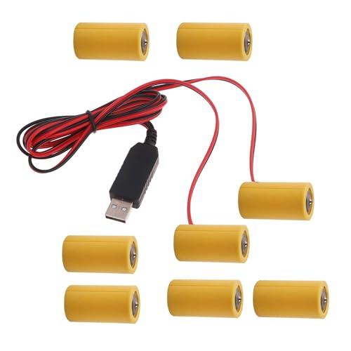 MDHQ 6 V 2-in-1 C LR14 Batterie-Eliminatoren, USB-betriebenes Kabel für elektronische Spielzeug-Taschenlampe, Uhr, Weihnachtsstreifen, Licht von MDHQ