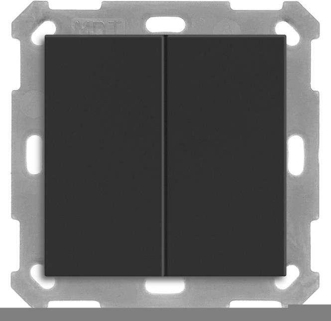 MDT BE-TAL55B206.01 KNX Taster Light 55 Basic 2-fach Schwarz matt Neutral 1 (BE-TAL55B206.01) von MDT