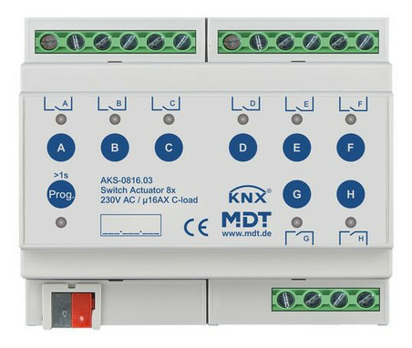 MDT AKS-0816.03 Schaltaktor 8-fach, 6TE, REG von MDT