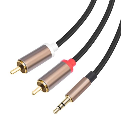 MEAKTSMI 3 5-mm Stecker Auf Doppelstecker Kabel Y Splitter Für Heimkino HiFi Systeme Mit Vergoldeten Anschlüssen von MEAKTSMI