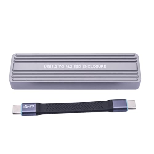 MEAKTSMI NVMe HDDs Gehäuse USB C 3.2 Gen2x2 Adapter für 2242/2280 Aluminiumlegierung LED HDDs Gehäuse von MEAKTSMI