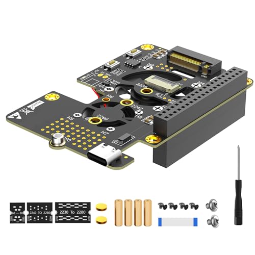 MEAKTSMI PCIe-Adapter, unterstützt MKey 2230-2280 SSD-Lüfter, automatische Farbwechsel, LED von MEAKTSMI