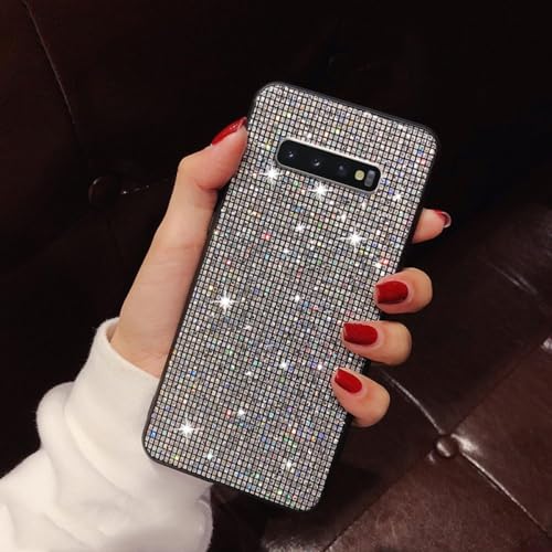 MEBEME Glitzernde Pailletten-Handyhülle für Samsung Galaxy A73 A72 A52 A53 A54 A14 A71 A51 A32 A33 A13 A70 A50 A12 A31 5G Glitzer-Diamant-Abdeckung, Schwarz, A32 5G (SM, A326) von MEBEME