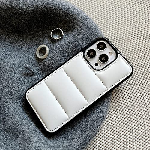 MEBEME Luxuriöse Winter-Daunenjacke, Stoff-Handyhülle für iPhone 13 12 Pro X XS XR MAX 11 Mini, die Puffer-Hülle, weiche Modehülle, T1, für iPhone 13 von MEBEME