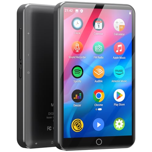 MP3 Player mit Spotify, MECHEN MP3 Player Bluetooth WLAN, Portable Android MP4-Player mit Amazon Musik, Deezer, Audible Kompatibel, 4 Zoll Touchscreen von MECHEN