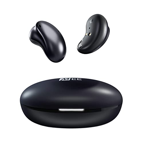 MEE audio Pebbles True Wireless Earbuds - Bluetooth 5.3 Low Profile in Ear Light Ear mit Mikrofon und Rauschunterdrückung für Training (schwarz) von MEE audio