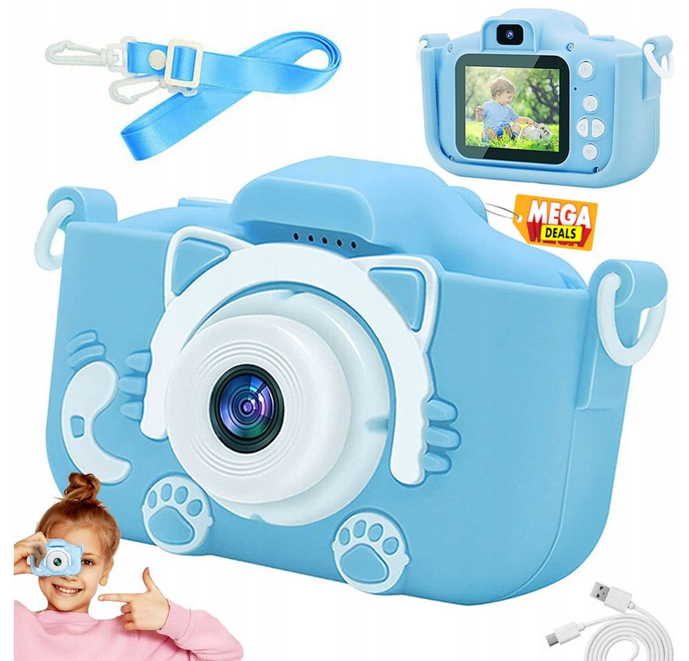 MEGADEALS Digitalkamera Selfie Fotoapparat Kinder Spielzeug Kinderfoto Digital Kinderkamera von MEGADEALS