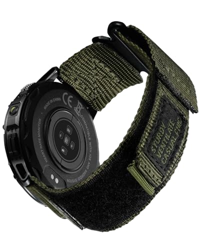 MEGALITH 22 mm Nylon Militär Uhrenarmband Schnalle aus Edelstahl Schnellverschluss Aatmungsaktive Armband für Herren - Militärgrün MEGALITH 22 mm Nylon Militär Uhrenarmband Schnalle aus Edelstahl Schnellverschluss Aatmungsaktive Armband für Herren - Militärgrün von MEGALITH