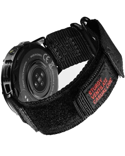 MEGALITH 22mm Nylon Armband für Herren Ersatz: Klettverschluss Uhrenarmband mit Schnellverschluss Kompatibel mit Smartwatch und Armbanduhr - Sport Verstellbares Uhrenarmbänder Schwarz MEGALITH 22mm Nylon Armband für Herren Ersatz: Klettverschluss Uhrenarmband mit Schnellverschluss Kompatibel mit Smartwatch und Armbanduhr - Sport Verstellbares Uhrenarmbänder Schwarz von MEGALITH