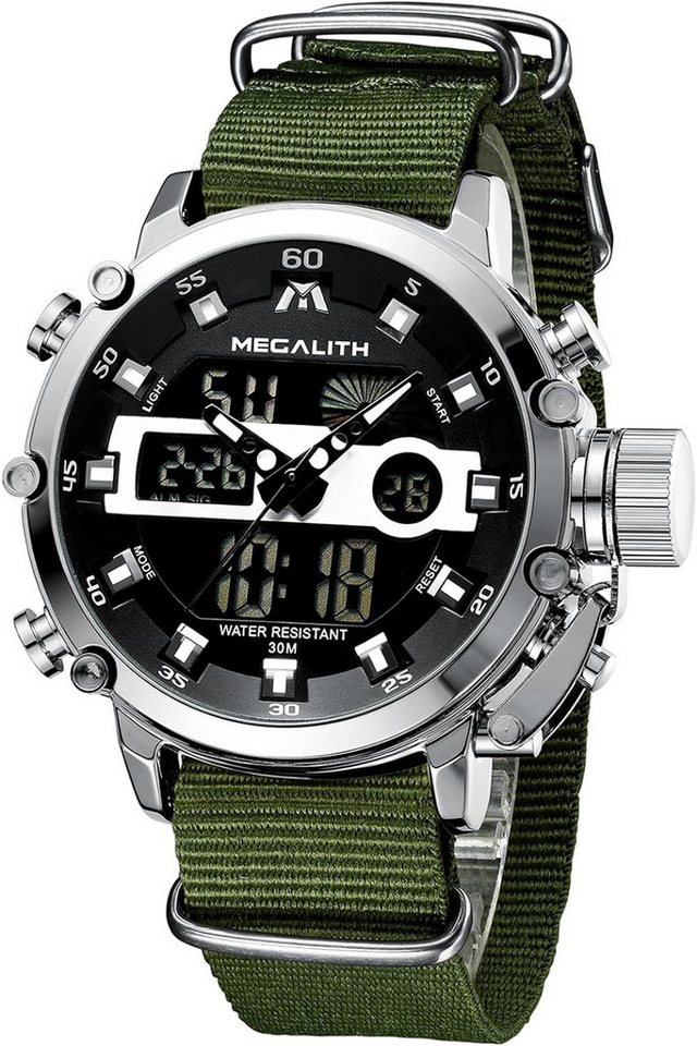 MEGALITH Wasserdicht Watch, Trendiges Design, Vielseitige Funktionalität, Bequemes Nylonarmband von MEGALITH