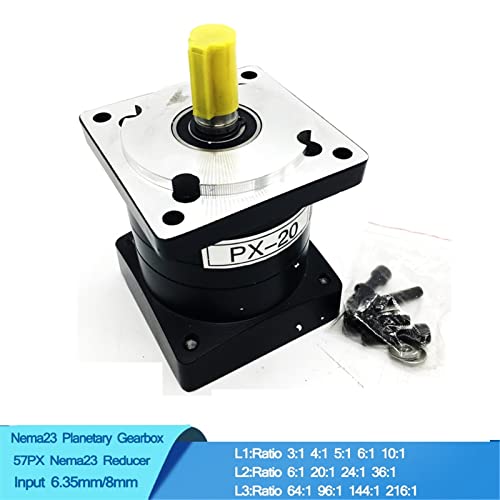 Schrittmotor 23 Planetengetriebe Getriebegeschwindigkeitsverhältnis 3 5 10~200: 1 Schrittmotor-Planetenminderer bürstenlos motorischer Schritt-Down-Getriebe(Ratio 30 to 1,Input 8mm) von MEIVIYA