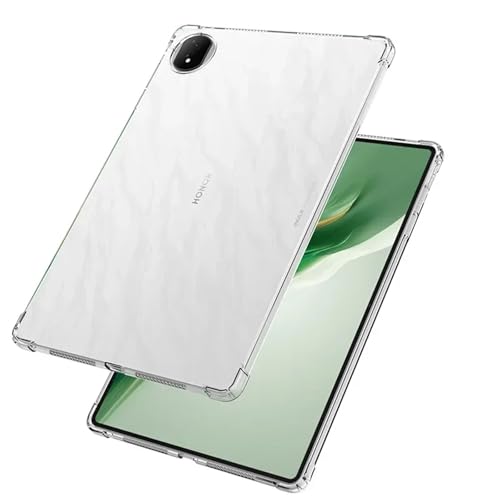 MEMELOKA Hülle für Honor MagicPad 2 12.3 Zoll, Weiche TPU Silikon Anti-Kratzen Handyhülle mit Stoßfeste Silikon Airbags, Anti-Gelbfärbung Transparent Schutzhülle Honor MagicPad 2 von MEMELOKA