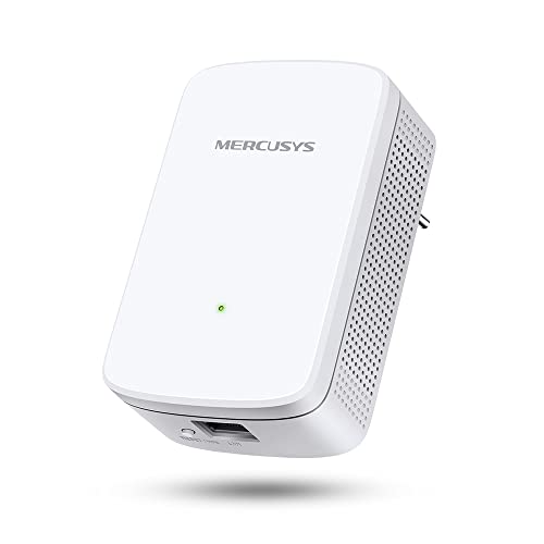 MERCUSYS ME10 WLAN-Repeater, Netzwerk-Extender, drahtloser Verstärker 300 Mbps, WPS-Taste, Play und Stecker, LED-Anzeige, einfache Konfiguration, kompatibel C, Mehrfarbig von MERCUSYS