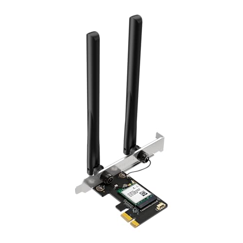 Mercusys MA70XE Wi-Fi 6 Bluetooth 5.4 PCIe-Adapter, bis zu 1201 Mbit/s bei 5 GHz und 574 Mbit/s bei 2,4 GHz, 2 × Hochleistungsantennen, WPA3, MU-MIMO, unterstützt nur Windows 11/10 Mercusys MA70XE Wi-Fi 6 Bluetooth 5.4 PCIe-Adapter, bis zu 1201 Mbit/s bei 5 GHz und 574 Mbit/s bei 2,4 GHz, 2 × Hochleistungsantennen, WPA3, MU-MIMO, unterstützt nur Windows 11/10 von MERCUSYS
