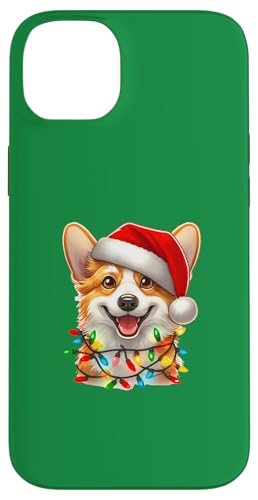 Hülle für iPhone 14 Plus Merry Corgmas Fun Corgi Hund Weihnachtsbeleuchtung Weihnachtsmannmütze Meme von MERRY CORGMAS! Corgi Dog Owner Memes