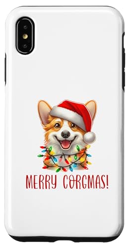 Hülle für iPhone XS Max Merry Corgmas Fun Corgi Hund Weihnachtsbeleuchtung Weihnachtsmannmütze Meme von MERRY CORGMAS! Corgi Dog Owner Memes