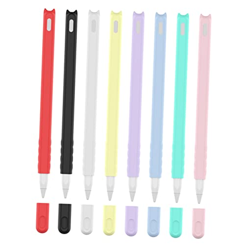 MERRYHAPY 2St applepencil2 Federmäppchen silikondeckel Set Silikonstiftkappe Federmäppchen mit Schweinemuster Etui für Bleistift der 2. Generation Etui kompatibel für Pencil Weiß von MERRYHAPY