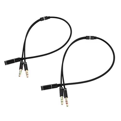 MERRYHAPY 2er Set Klinke Auf Dual Kopfhörer/Mikrofon Y Splitterkabel Hochwertiges Audio Y Kabel Für Smartphone Tablet Und Laptop Ideal Für Gleichzeitiges Hören Und von MERRYHAPY