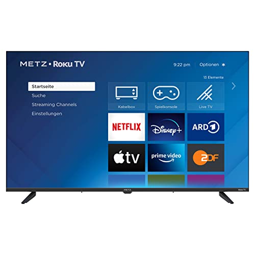 METZ Blue Roku TV, FHD Smart TV, 40 Zoll, 100 Cm, Fernseher Mit Triple Tuner, TV Mit WLAN, HDMI, 40MTD3011Z von METZ