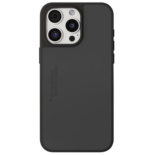 MFAOSHI Magnetisch Hülle für iPhone 16 Pro Max/16 Pro/16 Plus/16, Dünne Antifingerabdruck Lederhülle mit Aromatherapy Funktion Handyhülle,Schwarz,16 ProMax von MFAOSHI