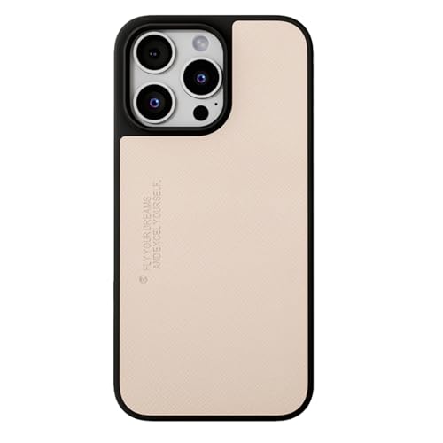 MFAOSHI Ultradünne Hülle für iPhone 16 Pro Max/16 Pro/16 Plus/16, Luxus Mode rutschfest Leder Schutzhülle mit Aromatherapy Funktion Handyhülle,Beige,16 Plus von MFAOSHI