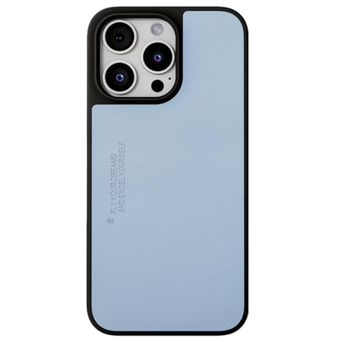 MFAOSHI Ultradünne Hülle für iPhone 16 Pro Max/16 Pro/16 Plus/16, Luxus Mode rutschfest Leder Schutzhülle mit Aromatherapy Funktion Handyhülle,Blau,16 Plus von MFAOSHI