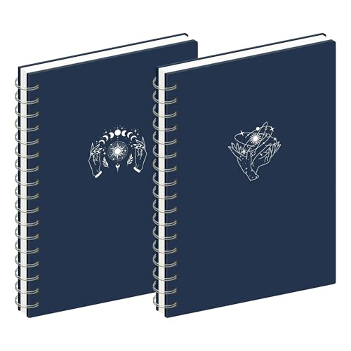 MGGAO 2 Pack Spirale Notebook, A4 Ästhetische Notizbücher für Frauen, College ruled Notebook, 160 Seiten, Büro Schule liefert Geschenke von MGGAO