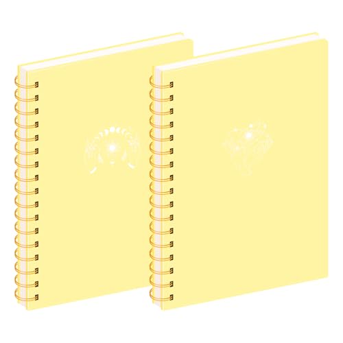 MGGAO 2 Pack Spirale Notebook, A4 Ästhetische Notizbücher für Frauen, College ruled Notebook, 160 Seiten, Büro Schule liefert Geschenke von MGGAO