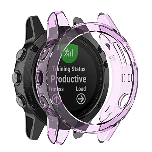 MGTCAR Accessories Ultradünne Schutzhülle für Garmin 6X Smartwatch, Gürtel, weiches TPU, Schutz, Silikonhülle für Fenix 6, 6S, 6X Pro (lila, für Fenix 6X 6X Pro) von MGTCAR