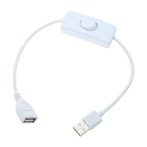 MHADBKH HEIßER USB Adapter Kabel Mit Schalter EIN/AUS Kabel Für USB Lampe USB Fan Netzteil Linie Verlängerung Langlebig 30 cm von MHADBKH