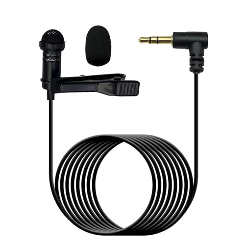 MICMXMO Lavalier Lapel Mikrofon für DJI Mic 2, kompatibel mit Rode Wireless GO II 2 Pro, Omnidirektionaler 3,5-mm-TRS-Kondensator Mic von Lapel für Youtube Live Stream Interviews Vlogs (2) von MICMXMO