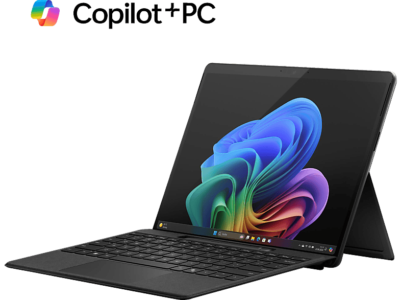 MICROSOFT Surface Pro, Copilot+ PC, 11. Edition, mit 13 Zoll Display, Qualcomm Snapdragon X Plus, 16 GB RAM, 512 SSD, Adreno™ Onboard Graphics, Schwarz, Windows 11 Home (64 Bit) von MICROSOFT