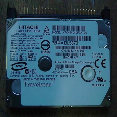 MIDTY 90 % HDD für 40 GB 1,8 Zoll IDE 4 MB 5400 U/min für interne HDD für Laptop HDD für HTC424040F9AT00 von MIDTY