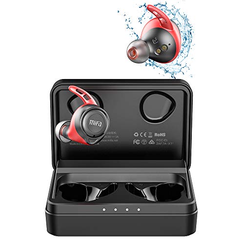 MIFA X11 Bluetooth 5.0 In-Ear Kopfhörer Echte kabellose Ohrhörer apt-X IPX7 Wasserdichter CVC 8.0 Rauschunterdrückung HD-Mikrofon max. 100 Stunden Spielzeit Superleicht 5,7 g von MIFA