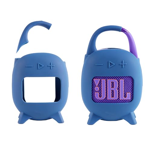 MIGOTODA Silikon-Schutzhülle für JBL Clip 5 tragbaren Mini-Bluetooth-Lautsprecher – Modell JLCLP5-N2 (blau) von MIGOTODA