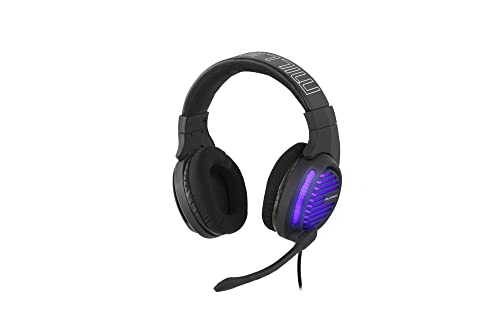 Millenium Gaming Headset mit Klinkenanschluss 3,5mm, Headset mit Mikrofon und LED für Konsolen und als PC Gaming Headset geeignet, Kopfhörer mit Mikrofon für Gamer, Gaming Kopfhörer, schwarz von MILLENIUM