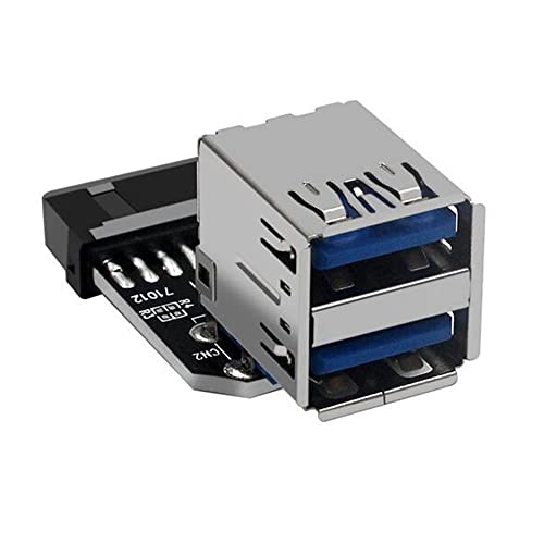 MILUZD 20Pin auf Dual USB3.0 Adapter Konverter Desktop Motherboard 19 Pin/20P Header auf 2 Ports USB eine Buchse,PH21 von MILUZD