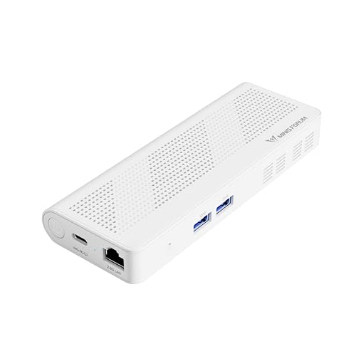 MINIS FORUM S100 Mini PC Stick N100 CPU 4 Kerne/4 Threads, bis zu 3,4 GHz, UHD-Grafikkarte, 8 GB LPDDR5 Single Channel/UFS2.1 256 GB, HDMI/USB-C, RJ45 2,5 G, USB 3.2 Gen 2x2 von MINIS FORUM