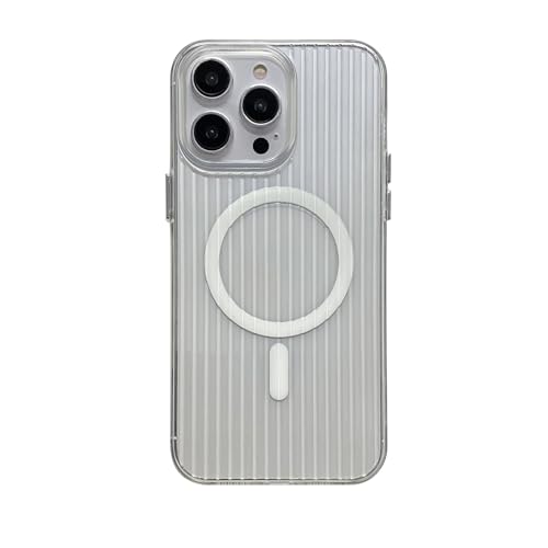 MINUUISCT Magnetic Black Clear Kompatibel für iPhone 14 Pro Hülle, stoßfeste, schlanke, dünne Hülle, Bumper Drop, transparente Hülle, magnetisch transparent von MINUUISCT