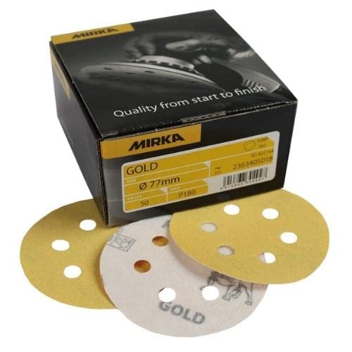 MIRKA 236JT05051 Gold Grip Schleifscheiben, 77 mm, Korn 500 - Verpackungseinheiten 50 von MIRKA