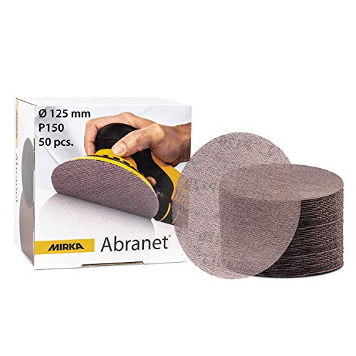 Mirka Abranet Schleifgitter 125mm Klett/Korn P150 / 50 Stk / 5423205015 / Für alle 125mm Exzenterschleifer und Schleifmaschinen geeignet/zum Schleifen von Holz, Spachtel, Lack, Kunststoff Mirka Abranet Schleifgitter 125mm Klett/Korn P150 / 50 Stk / 5423205015 / Für alle 125mm Exzenterschleifer und Schleifmaschinen geeignet/zum Schleifen von Holz, Spachtel, Lack, Kunststoff von MIRKA