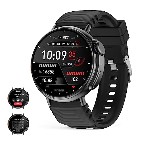 MISIRUN Smartwatch Ultra Herren Damen mit Telefonfunktion, 1,52" rundes HD-Display, 120+ Sportmodi Fitnessuhr mit Pulsmesser, Schlafmonitor, Schrittzähler, Wasserdicht Armbanduhr für Android iOS von MISIRUN